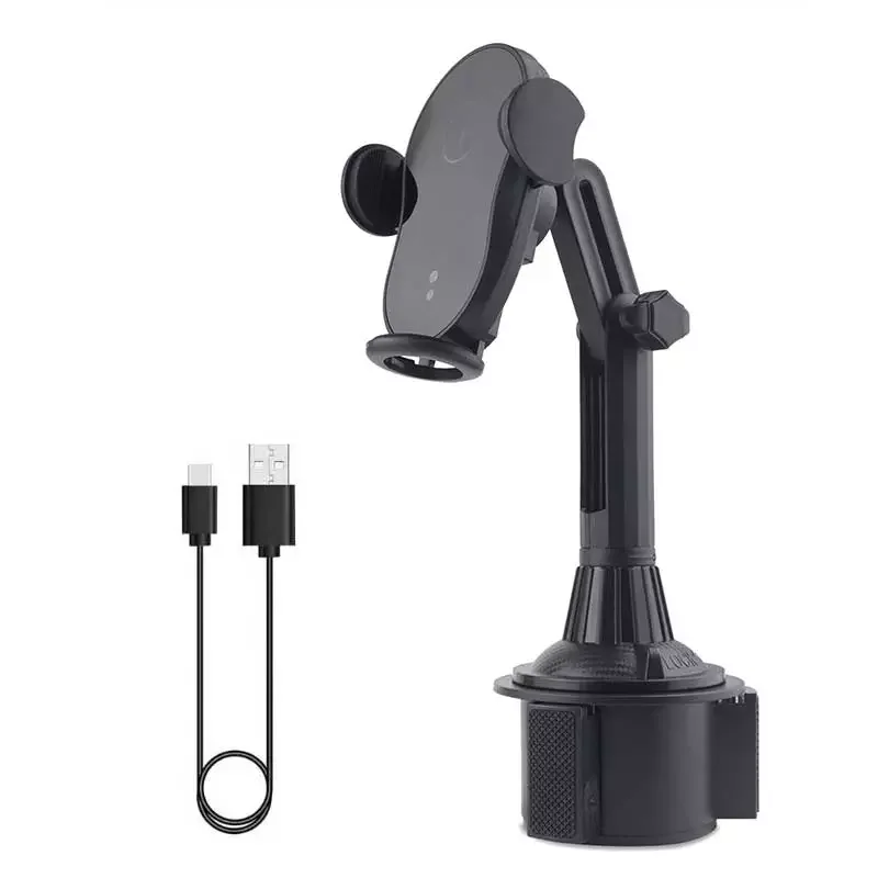 

Universal Car Qi 15W Wireless Charger Cup Mobile Phone Holder in Car Mount Automatic Infrared Smart Sensor Clamping Mount