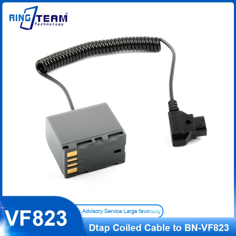 

BN-VF823 VF823 Dummy Battery D-TAP DTAP Spring Coiled Cable for JVC GZ-730 530 465 437 430 HD320 HM200 830 630 MS120 MS130