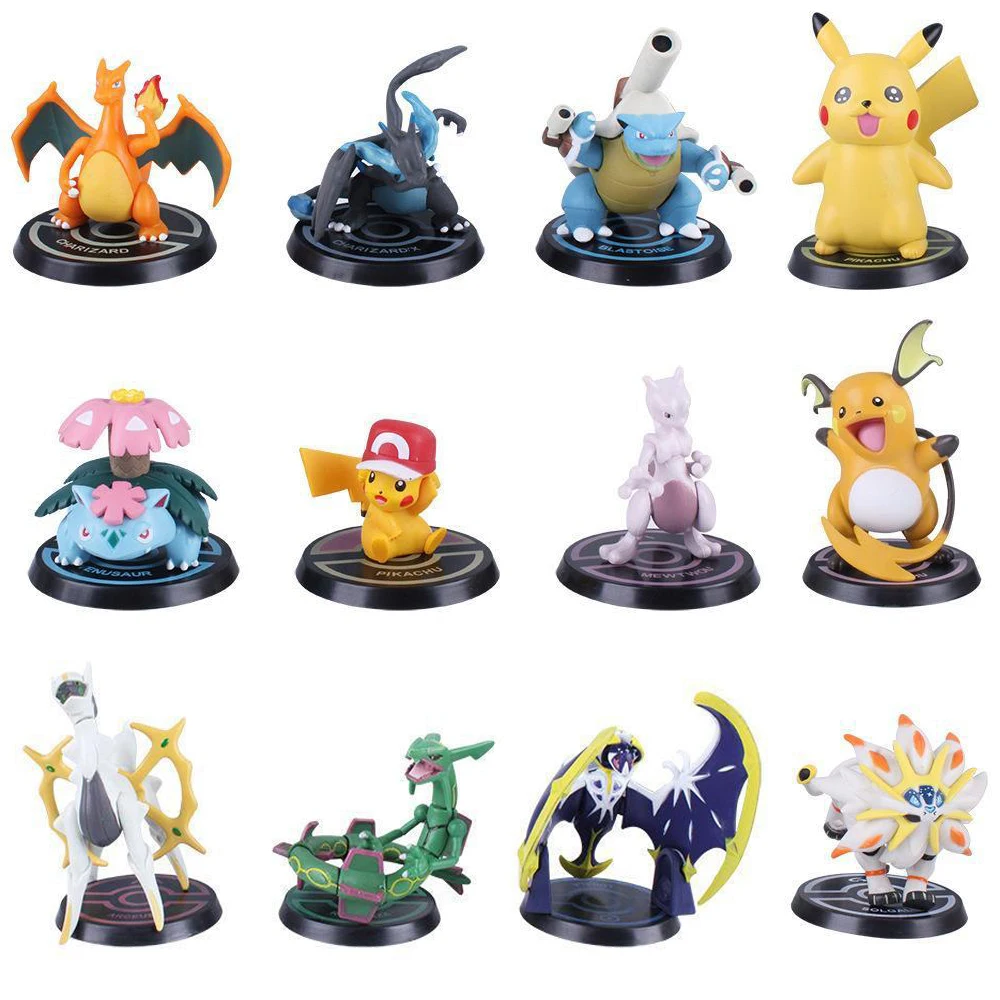

6Pcs/Set Pokemon Anime Figure Pikachu Charmander Mewtwo Bulbasaur Action Figures Collect Model Toys Kids Birthday Gift