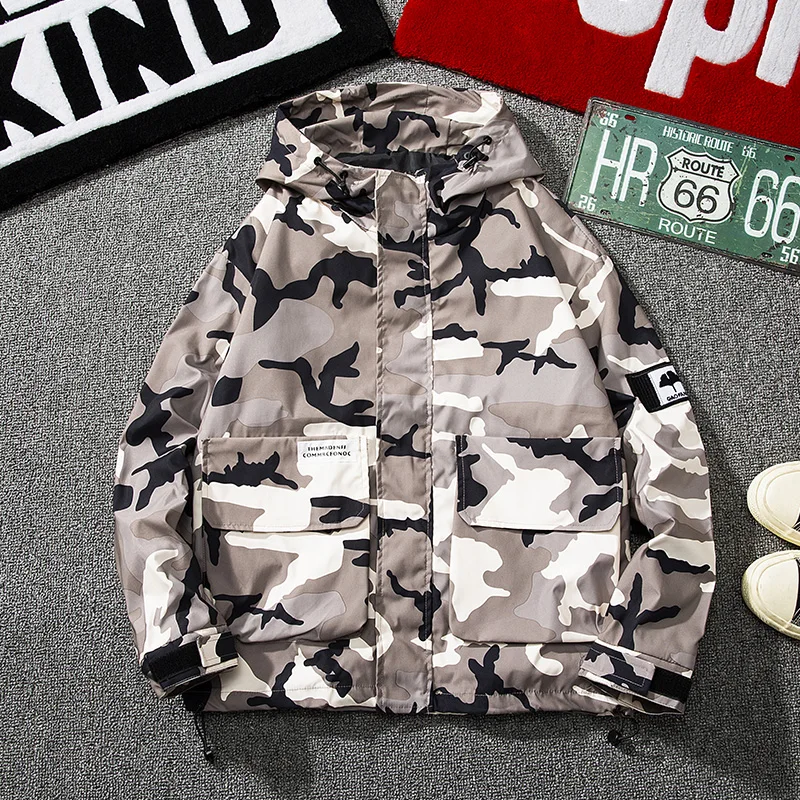 

Новинка Весна 2022, куртка с капюшоном для инструментов, мужская Тонкая Повседневная спортивная толстовка, камуфляжная уличная куртка