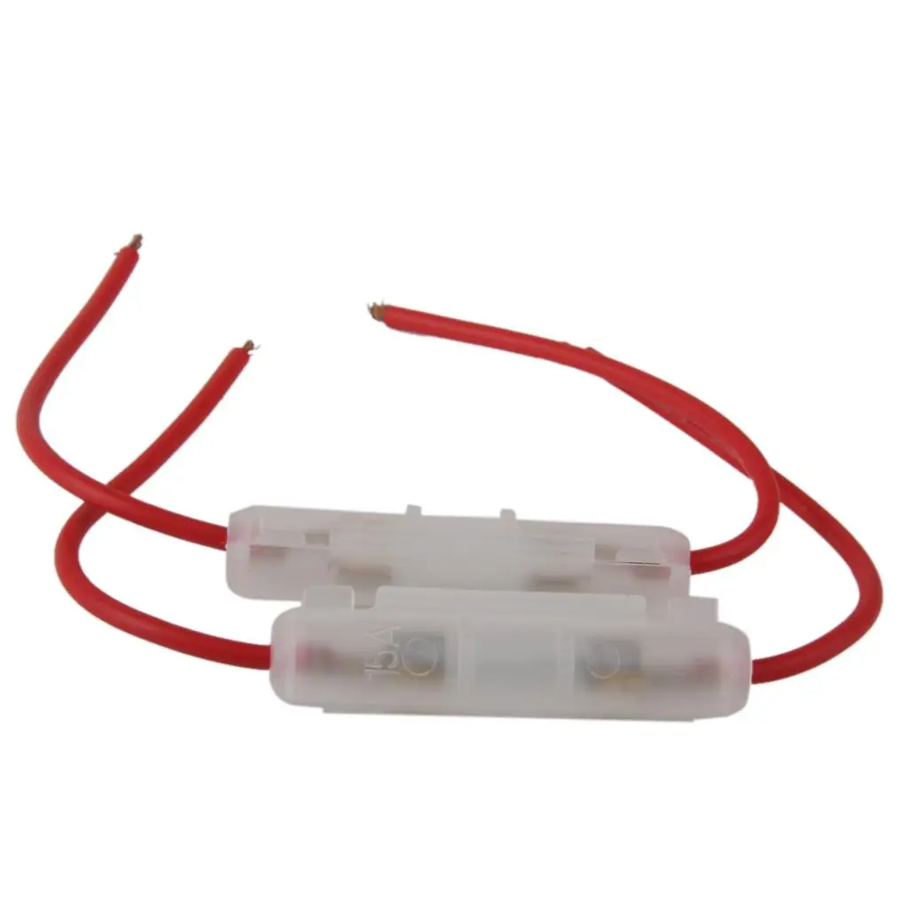 

2pcs 15A Inline Glass Holder Box for Car Truck Motorcycle Motorbike