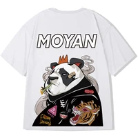 2021 hip hop tees t shirt chinese style panda harajuku loose casual tops summer new oversized punk short sleeves t shirt m 8xl