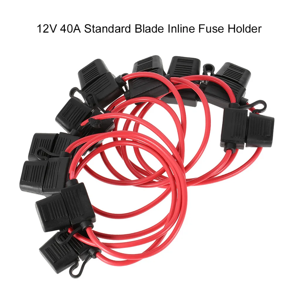 

10pcs set Inline Fuse Holders Automotive 40A Waterproof Dustproof Fuse Holders Auto Parts