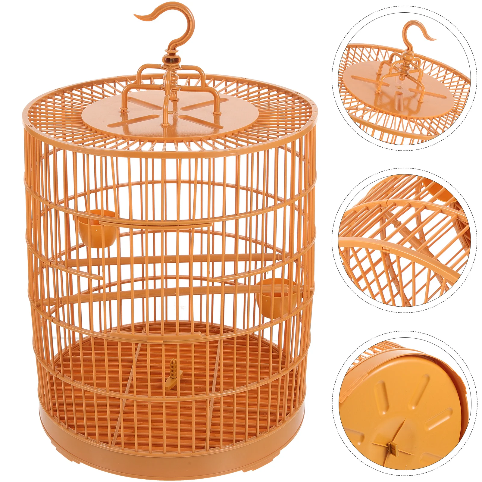 

Hanging Bird Cage Small Animals Plastic Nest House Vintage Ornament Birdcages Bird Cage
