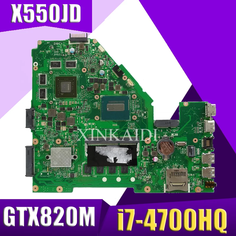 

Материнская плата для ноутбука XinKaidi X550JD X550JK для ASUS X550JD FX50J ZX50J A550J X550J X550, протестированная оригинальная материнская плата для модели GTX820M