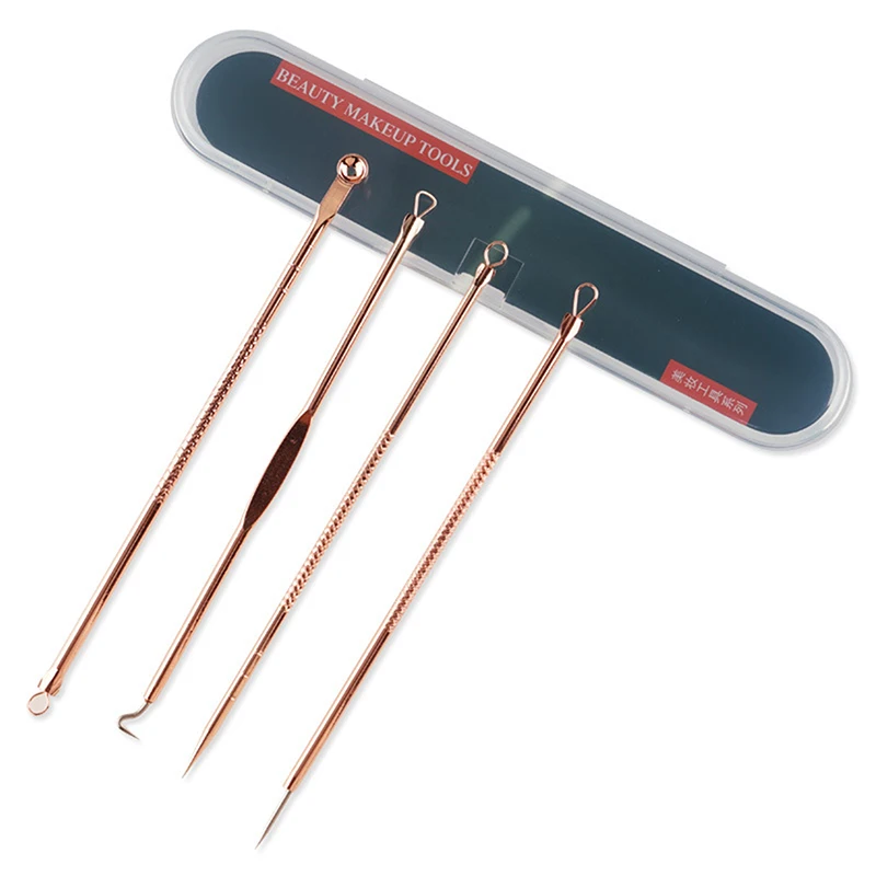 

4Pcs Beauty Pimple Blemish Comedone Acne Needle Extractor Remover Tools