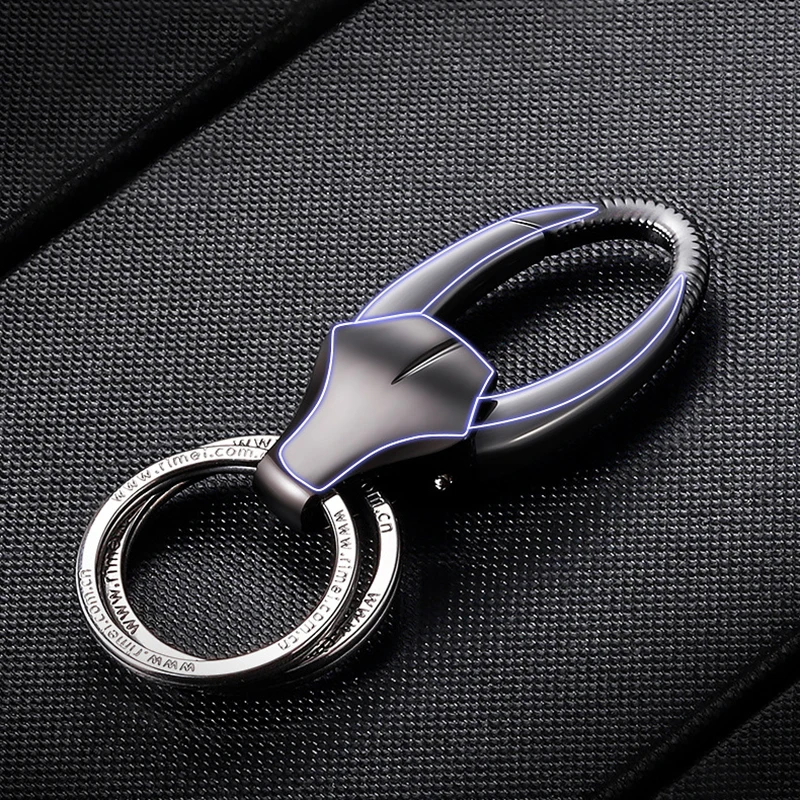 

Fashion Key Chains Men's Pendant Car Keychain Stainless Steel Keyring Ring Chain Bull Head Creative Keychains Zinc Alloy
