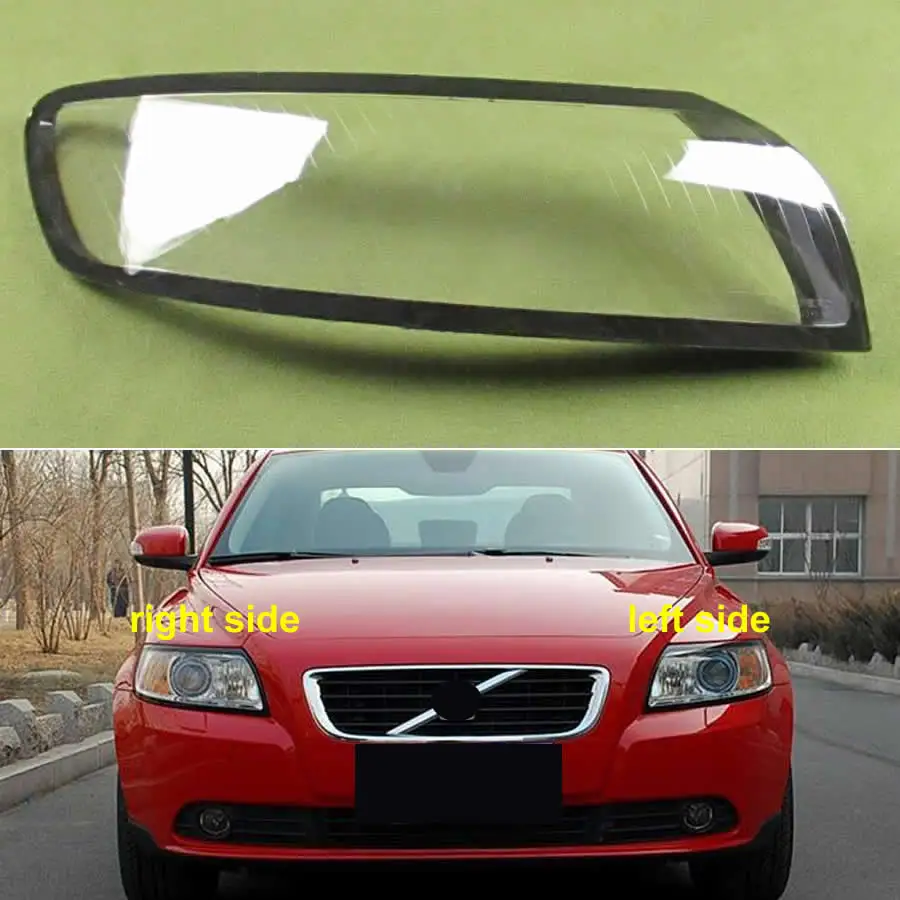

For Volvo S40 2007 2008 2009-2012 Headlamp Housing Transparent Mask Cover Headlight Shell Plexiglass Replace Original Lens