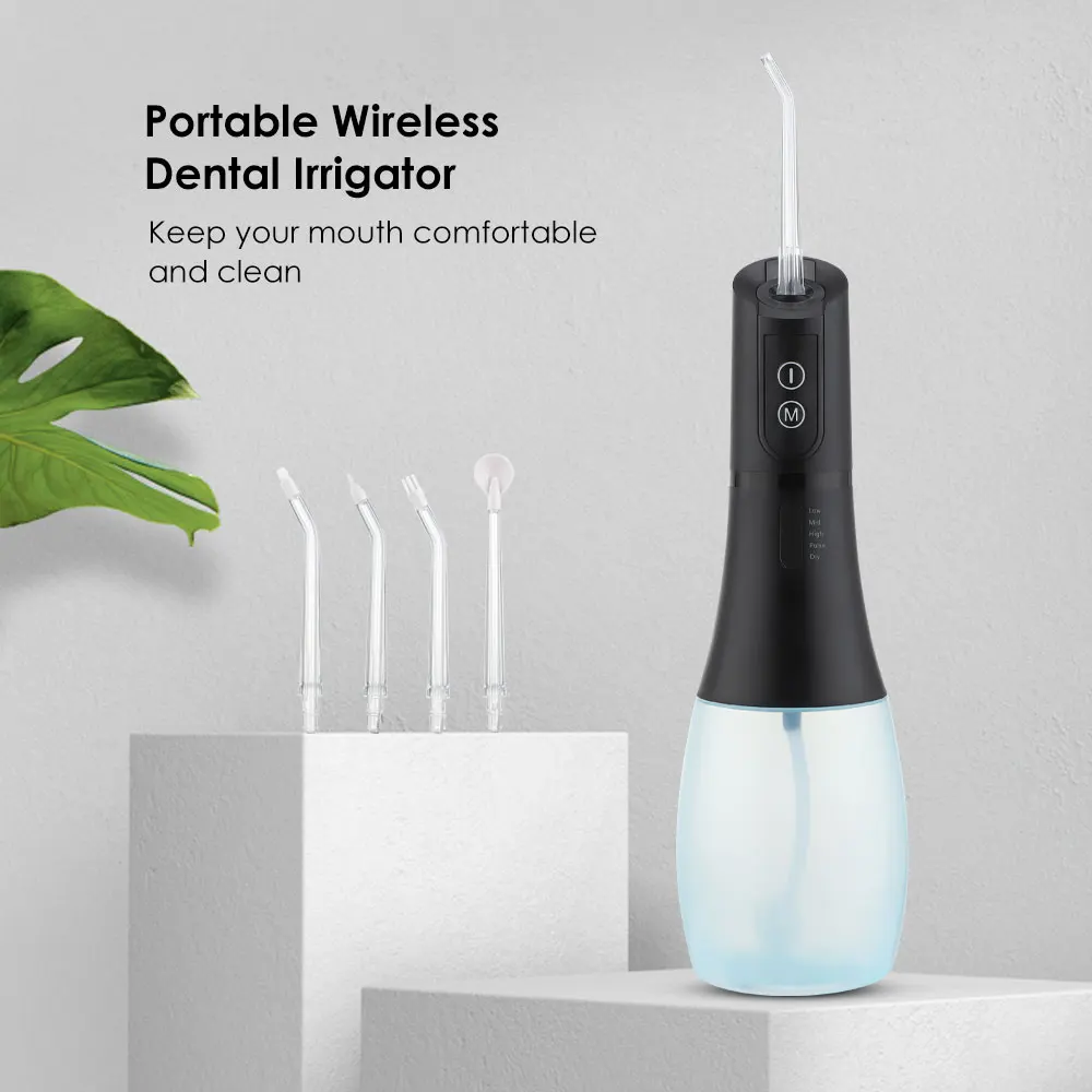 

Oral Irrigator Wireless Teeth Flusher 400ml Water Tank Dental Calculus Remover Clean Mouth Freshen Breath Portable Newest