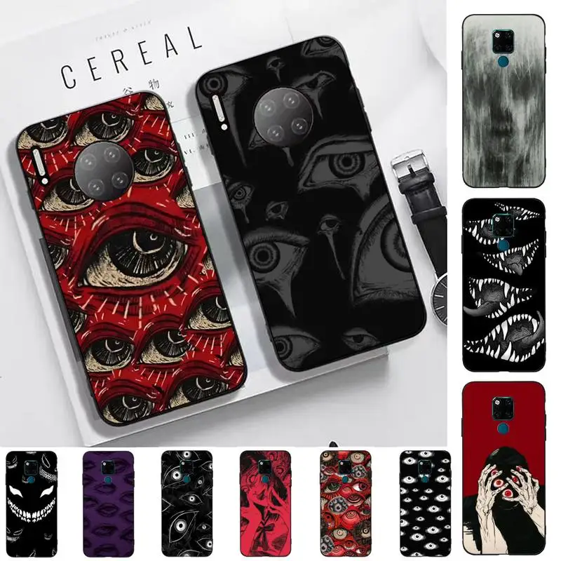 

Scary Face Eyes Phone Case for Huawei Mate 20 10 9 40 30 lite pro X Nova 2 3i 7se