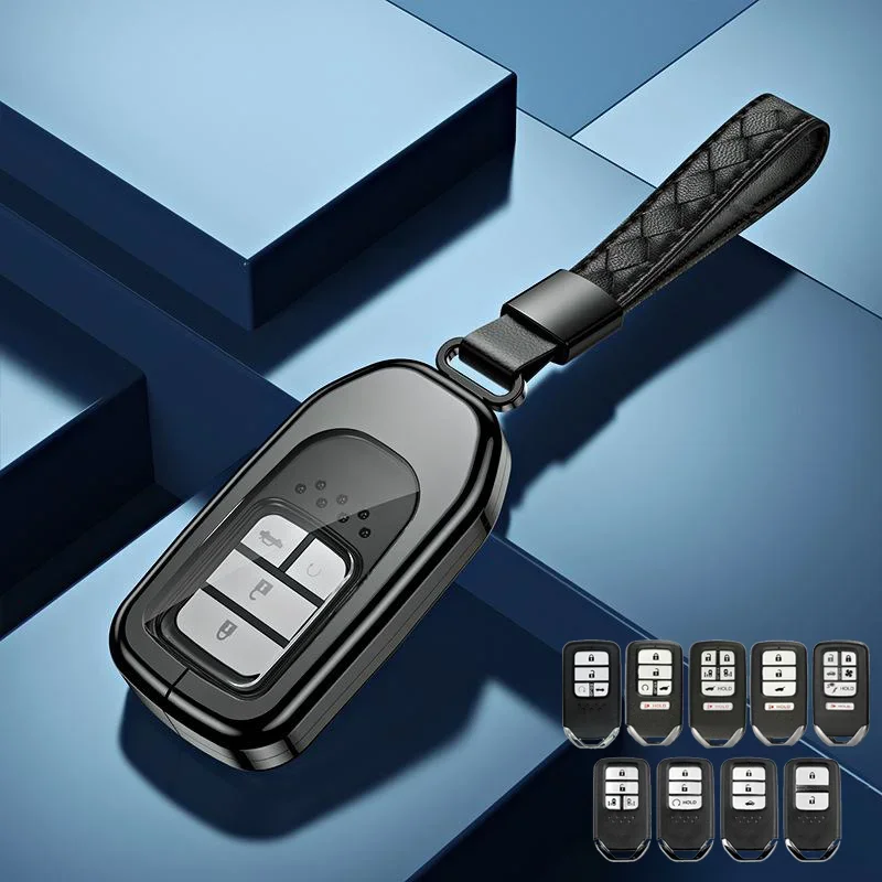 Алюминиевый сплав ТПУ автомобильный брелок для ключей чехол Honda Fit Accord CRV HRV Civic Pilot