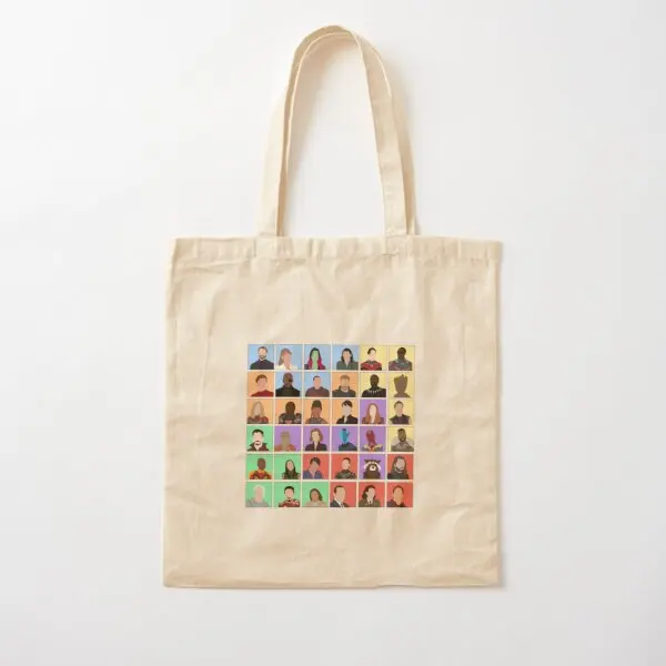 

Big Universe Characters Cotton Canvas Bag Women Designer Foldable Ladies Fashion Travel Fabric Handbag Tote Unisex Printed