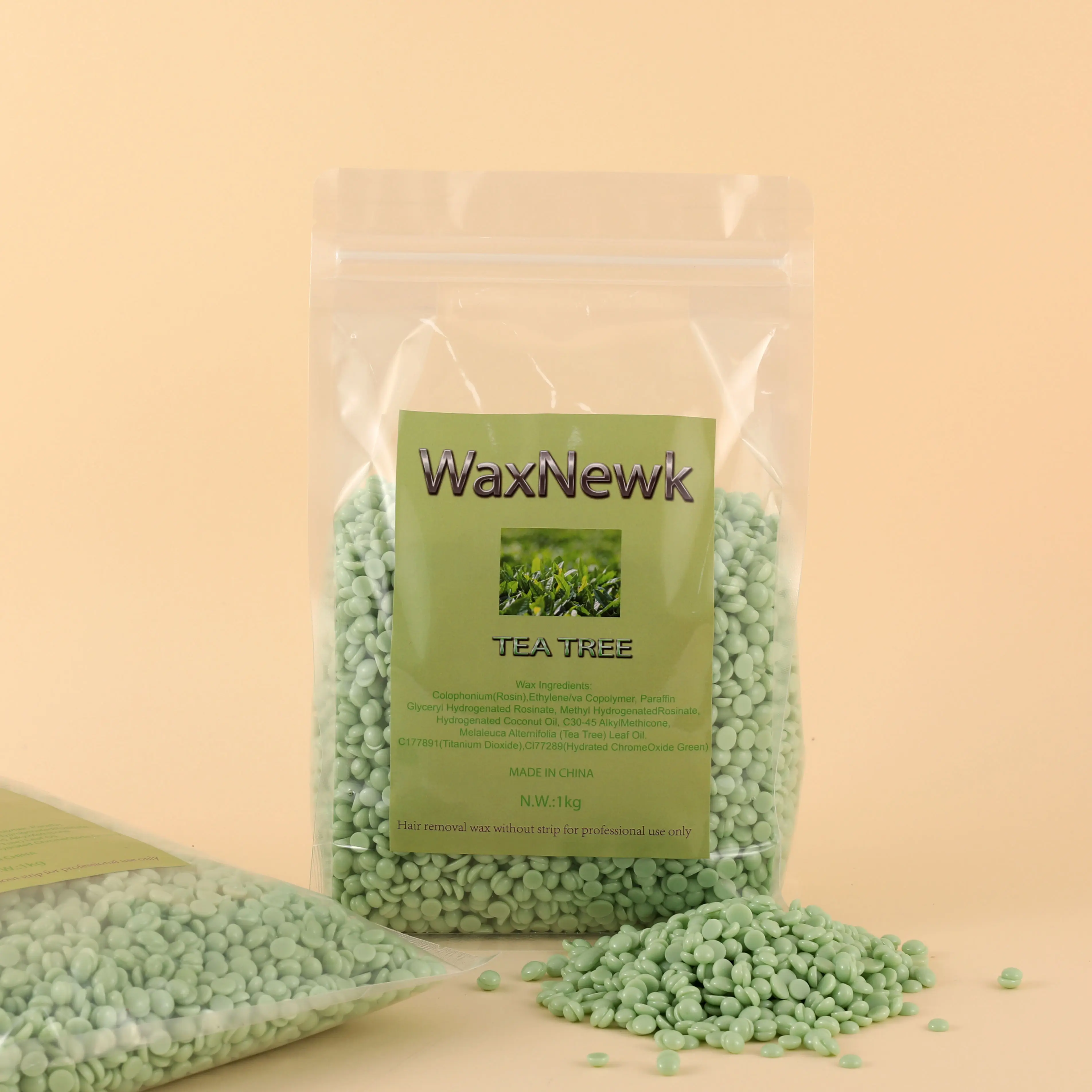 WaxNewK чайное дерево 1 кг горячая пленка сухая быстрая кожа всего тела твердый воск