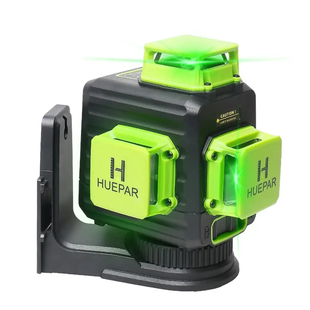 

Pro Huepar B03CG Hard Carry Case&Type-C&Outdoor Pulse Mode&3D Green Beam,12 Multi Line Rotary Land Nivel Laser Level