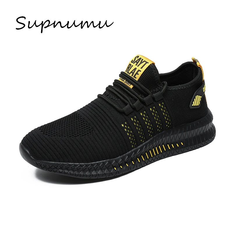 

Supnumu Male Sport Shoes Lightweight Casual Mens Running Shoes Breathable Air Mesh Mens Sneaker Big Size Walking Lace Up Shoes