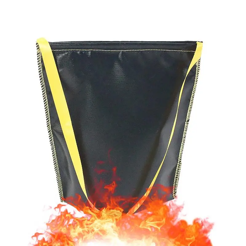 

Fire Extinguisher Cloth Bag Outdoor BBQ Charcoal Fire Extinguisher Cloth Bag Convenient Camping Fire-Proof Storage Bag
