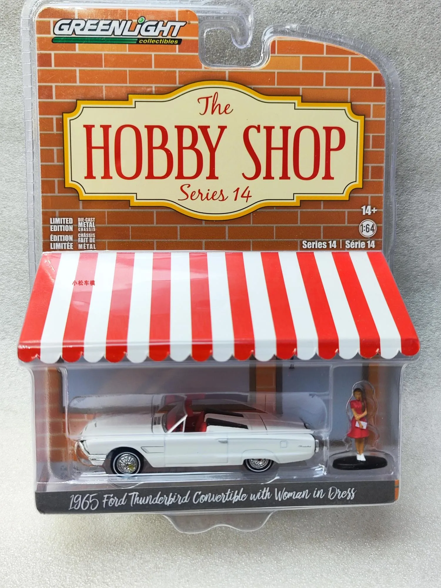 Магазин хобби GreenLight 1:64, модель автомобиля из сплава для женщин Ford Thunderbird 1965