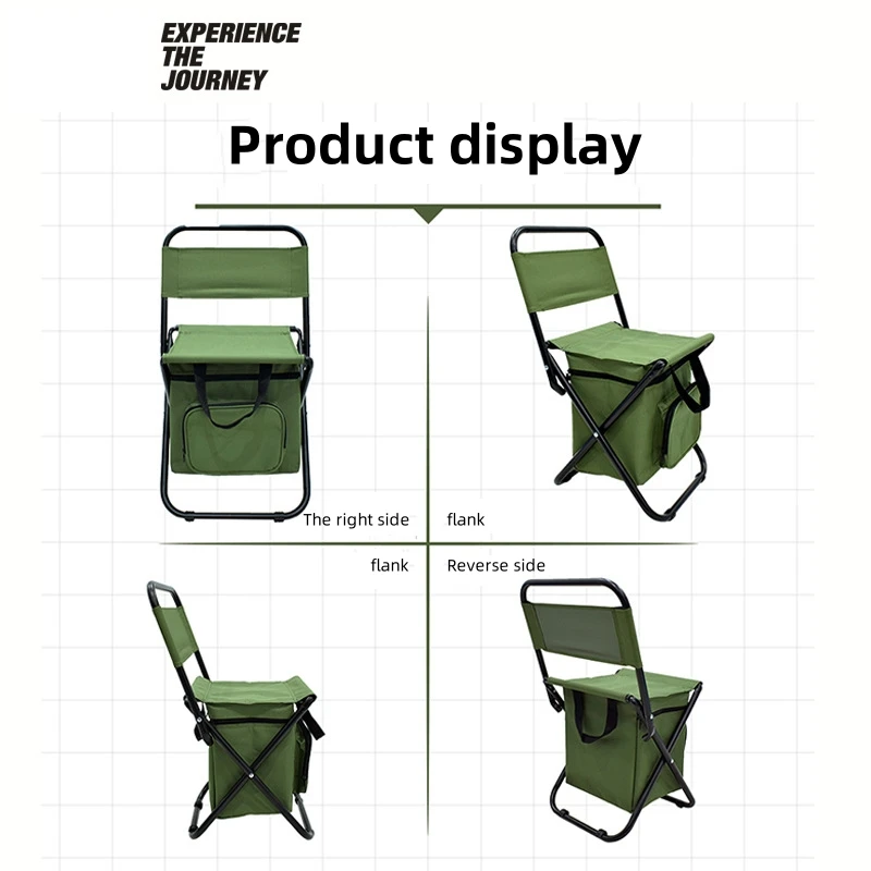 3 в 1 уличный складной стул с сумкой для хранения льда портативный высокой