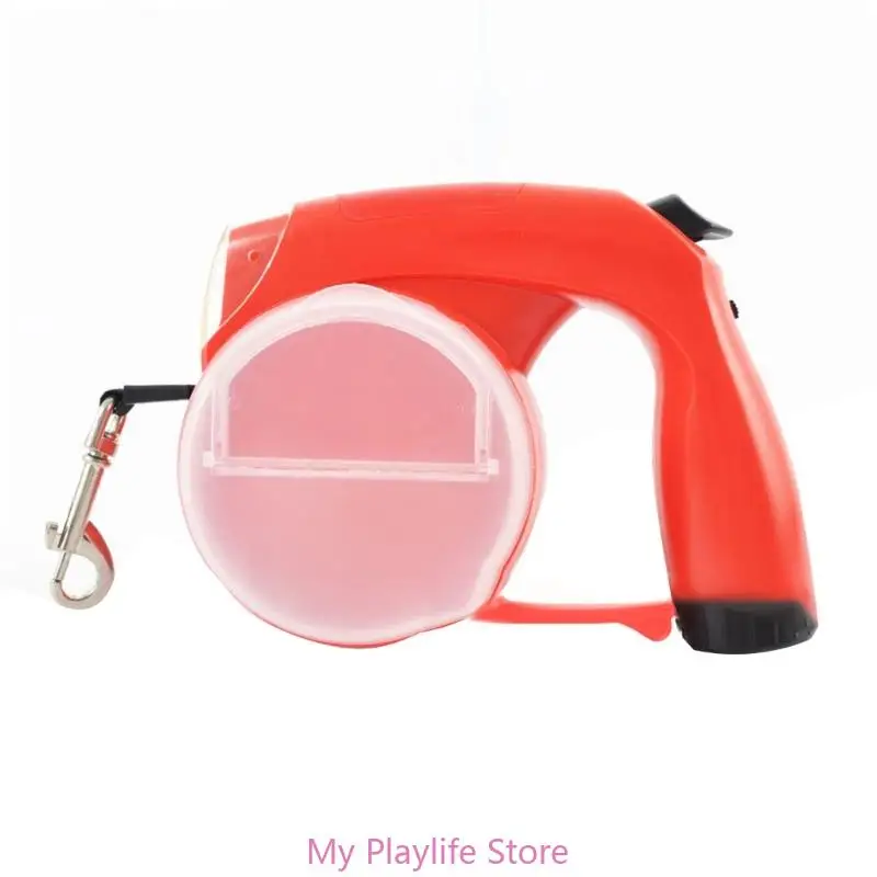 

Выдвижной Поводок для собак, отличный поводок для маленьких собак с зеркальными чашками для воды и мешками, держатель, тормоз одной рукой