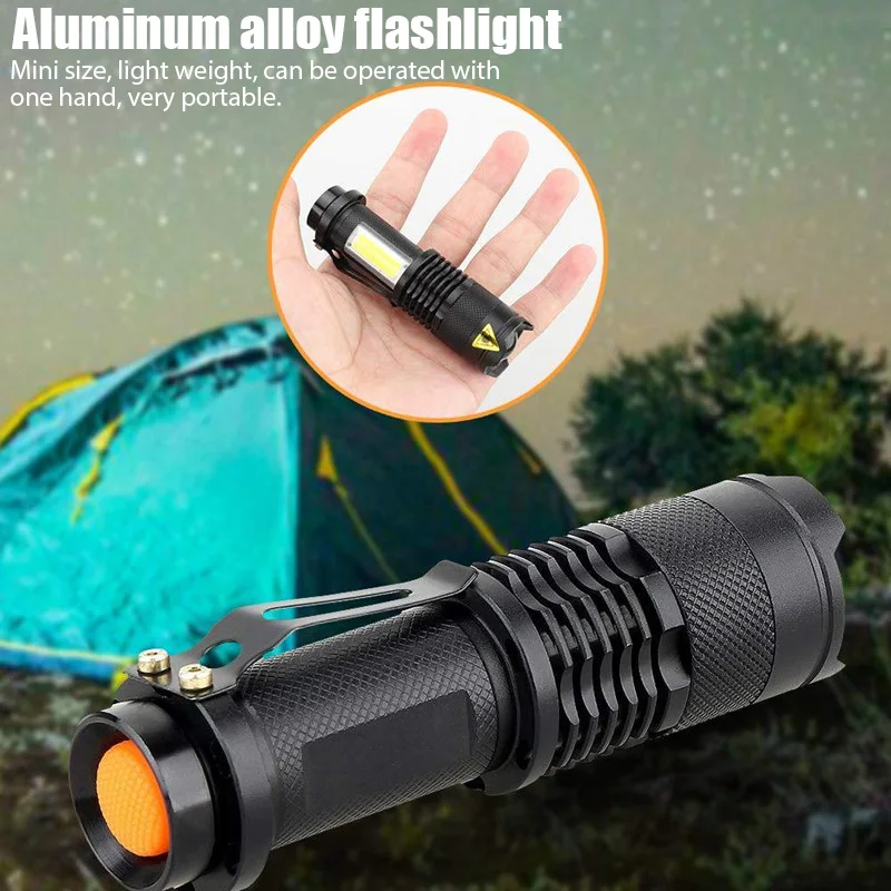 

Portable Aluminum Q5 Mini Torch Light High Power Handheld Led Ultra Flashlights For Camping Hunting Outdoor Lighting Chargeable