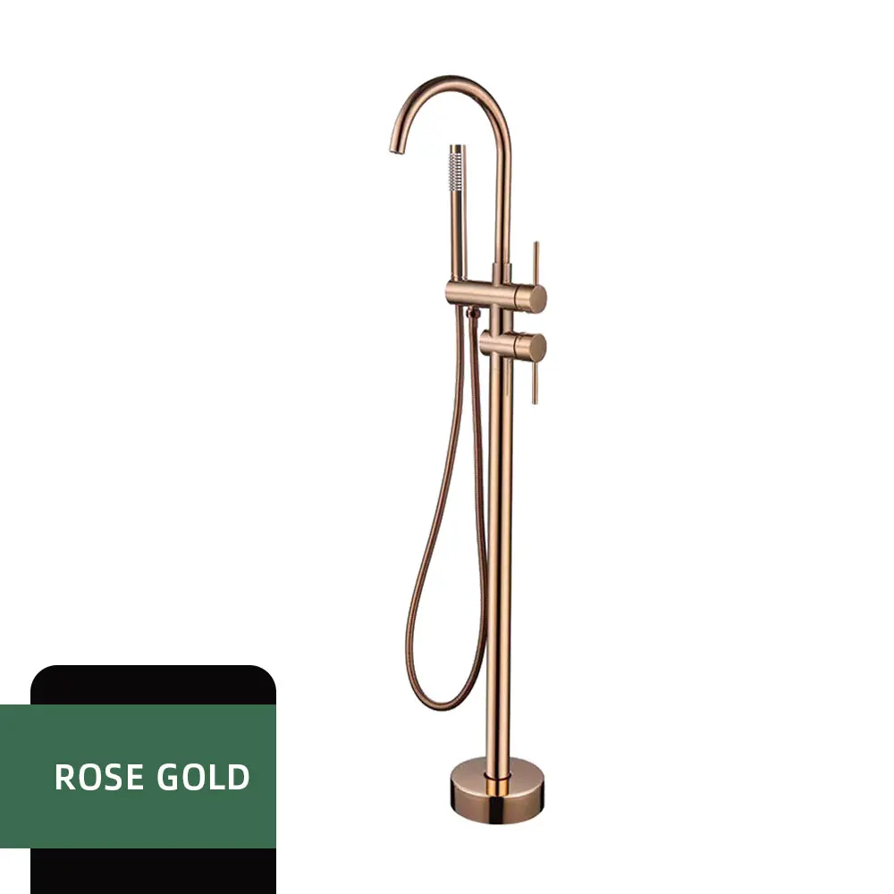 

Смеситель для ванны Smesiteli, классический стиль, матовый черный, отдельно стоящий излив, отводной клапан для душа, напольное крепление