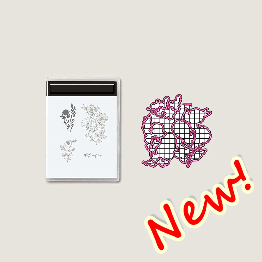 

2022 New Arrival beautiful flower Clear Stamps or Metal Cutting Dies Sets for DIY Craft Making Greeting Card Scrapbooking