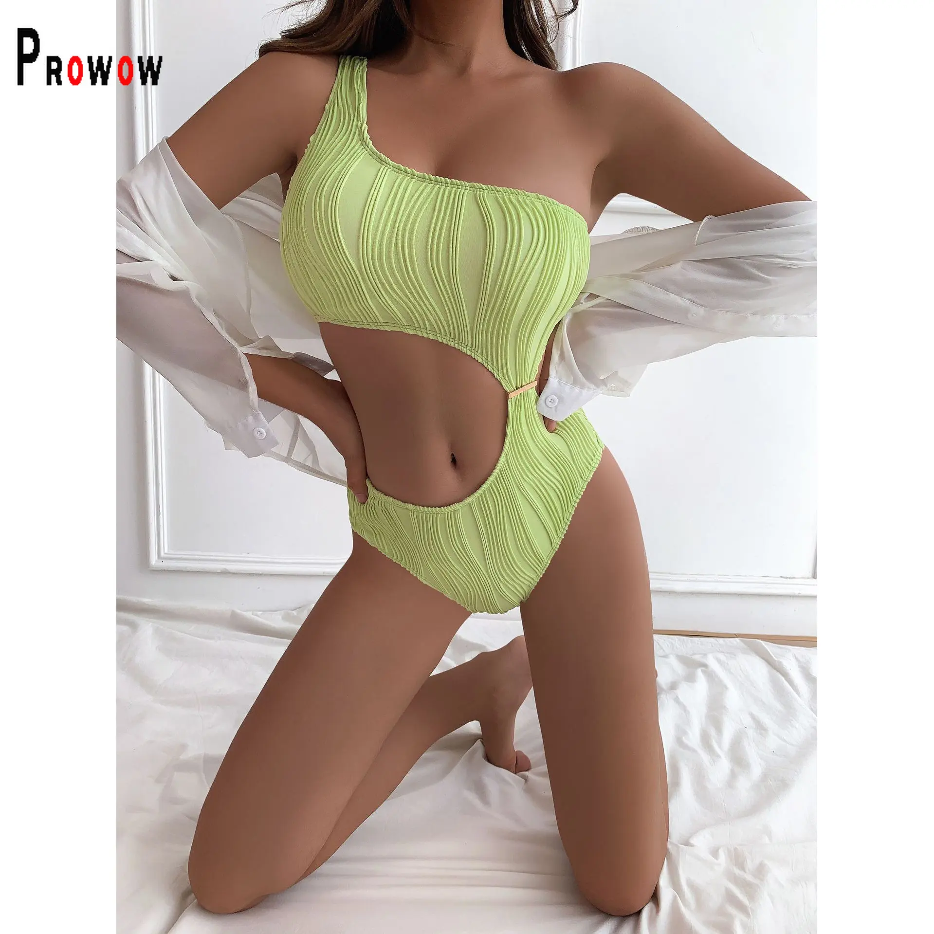 

Женский бикини на одно плечо, с пуш-ап эффектом