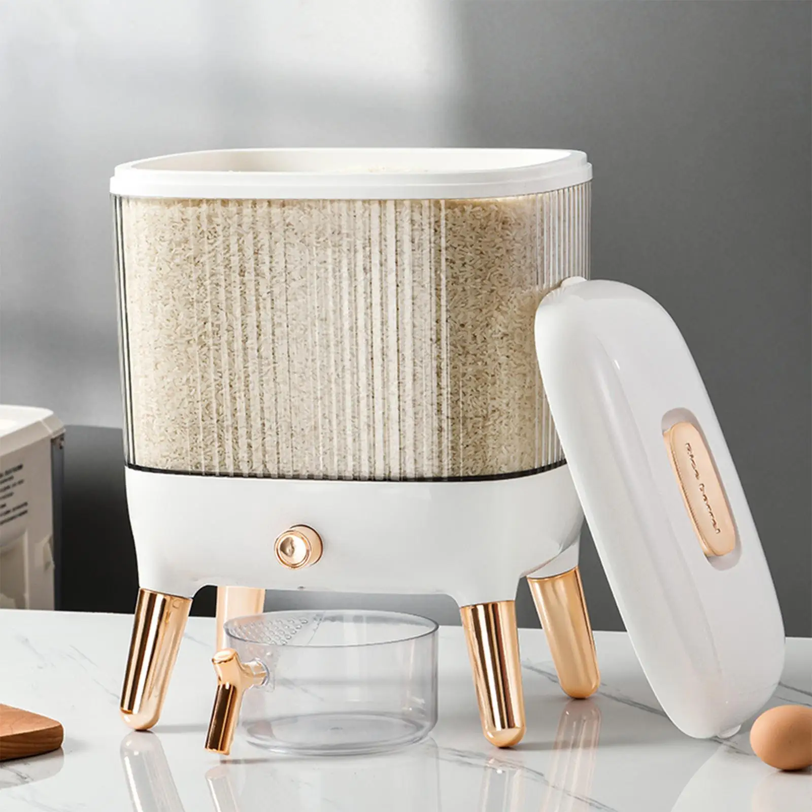 

Бытовой дозатор для риса, ведро для муки, дозатор хлопьев, влагостойкое ведро для риса для кухни