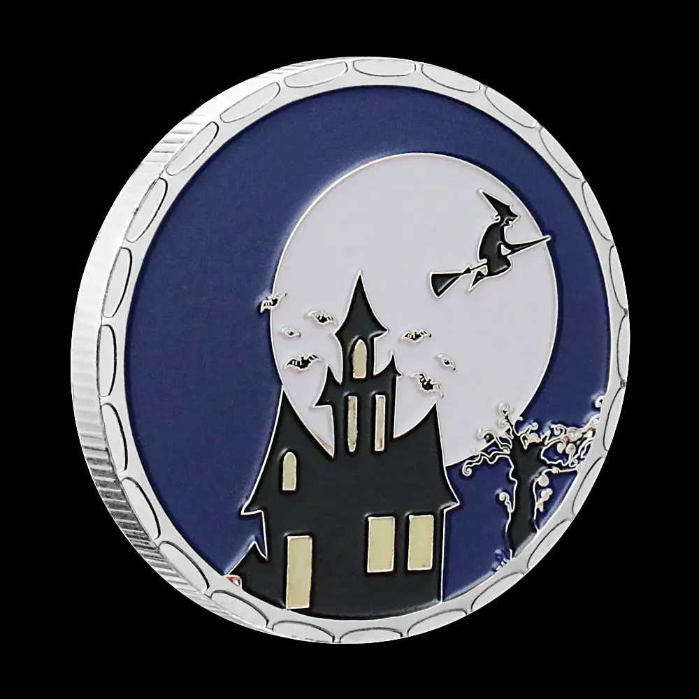 Коллекционная сувенирная монета для Счастливого Хэллоуина креативный подарок