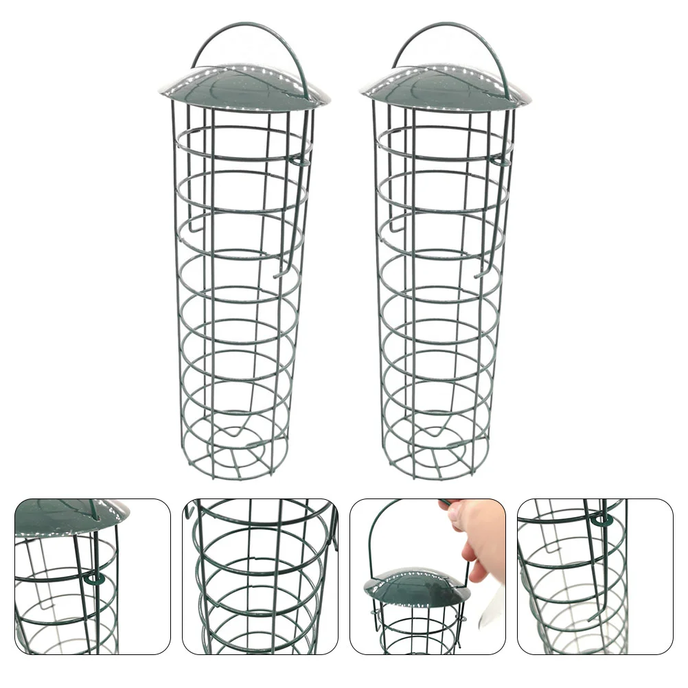 

Bird Feeder Feeding Hanging Garden Wild Parrot Outdoor Birds Metal Tray House Water Station Spring Cage Feeders Automatic Holder