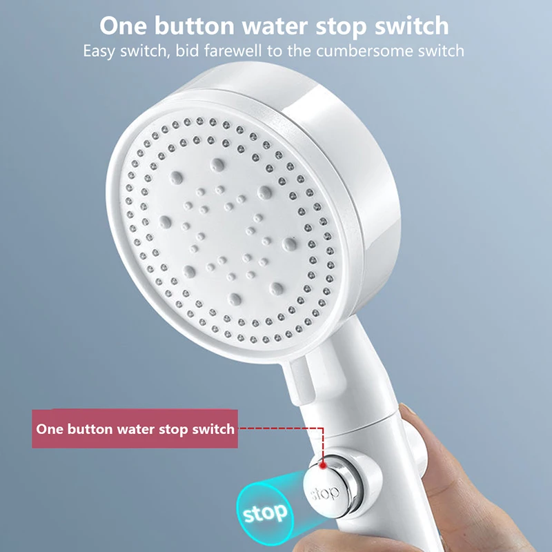 Съемная насадка для душа высокого давления водосберегающий распылитель черная