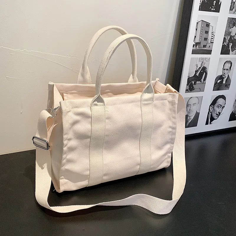 Canvas Tote Women Shoulder Bag Cloth Shopper Bags for Women 2023 Letter Printing Shoulder Crossbody Bag Women Handbag
