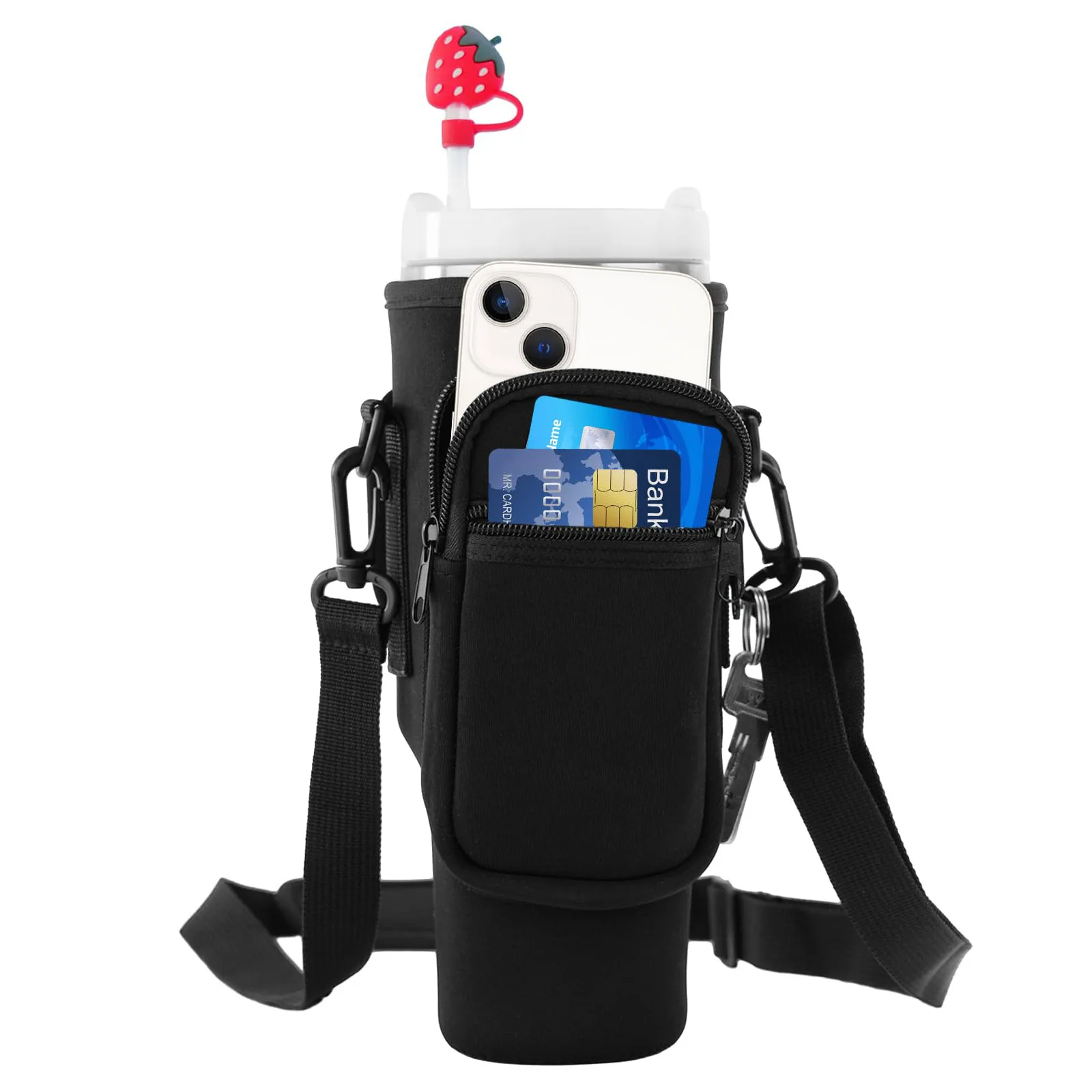 Чехол для бутылки воды с регулируемым плечевым ремнем занятий спортом на