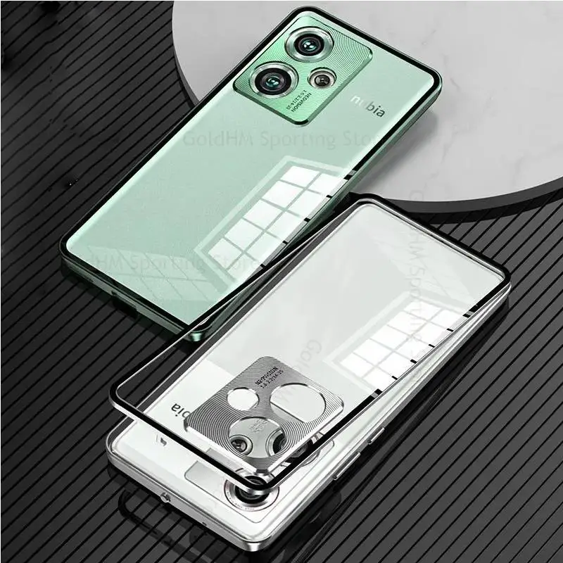 

Magnetic Tempered Glass Case For ZTE nubia Z50 5G Aluminium Alloy Bumper Lock Magnet Cover For Nubia Z50 NX711J Metal Lens Funda