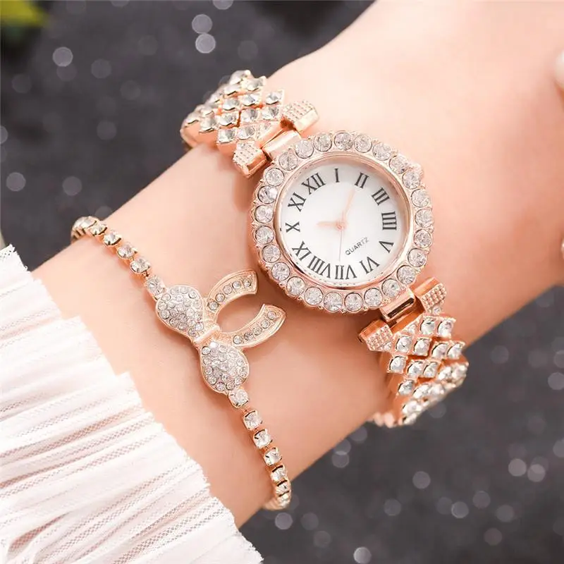 Roman Numerals  Fashion Stainless Steel Dress Watch Ladies Luxury Golden Women Quartz Watches  Relogio Feminino zegarek damski