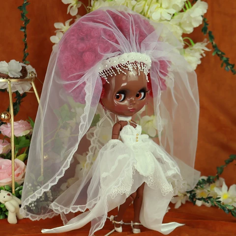 Кукла Blyth ICY DBS, афро кудрявые волосы, суставное тело, супер черная кожа, 1/6 искусственная об24, аниме девушка