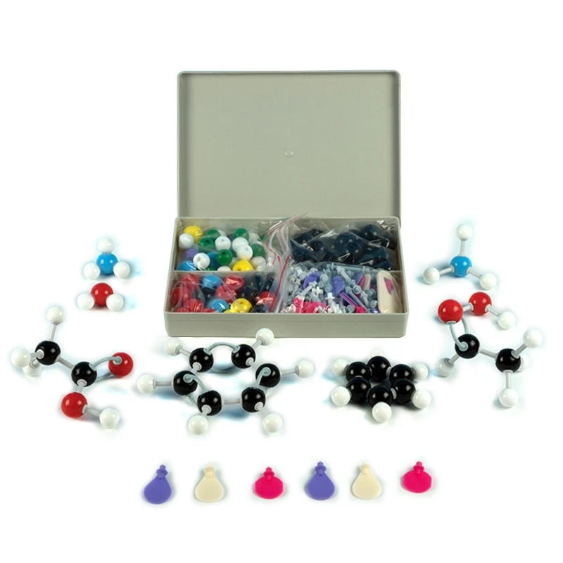 

178 Pcs Molecular Model Kit Inorganic and Organic Chemistry Scientific Atoms Molecular Models Color-Coded Atoms for Kid