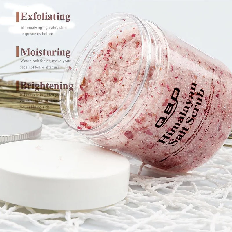 

Himalayan Salt Body Scrub Bath Salts Deep Cleansing Gentle Exfoliating Body Scrub Acido Clicolico Exfoliate exfoliating gloves