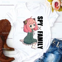 anya smug t shirt women graphic japanese anime spy x family kawaii t shirt harajuku tops tee cute short sleeve female tshirts