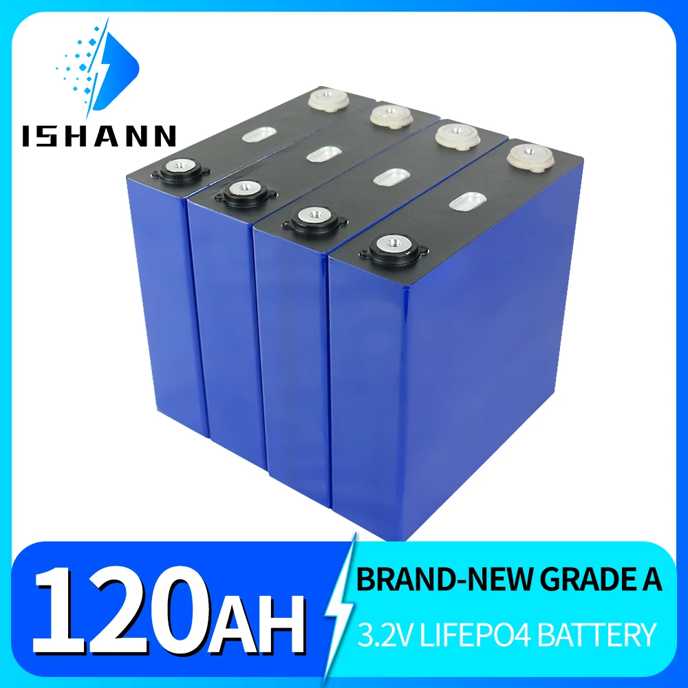 

4-32PCS 3.2V Lifepo4 120Ah Battery Grade A Deep Cycle 12V 24V 48V Battery Pack for RV Boat Golf Cart Vans Yacht EU US TAX FREE