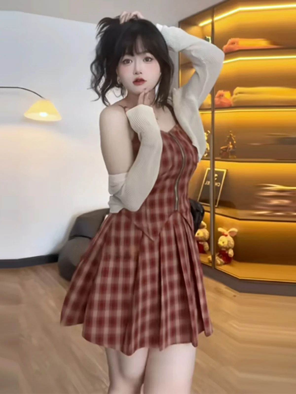 Плюс размер Утягивающая талию облегающая юбка на бретельках Комплекты весенних