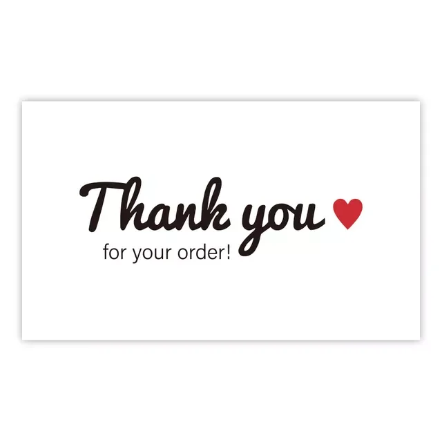 

Pcs White Thank You Card Thank You For Your Order Card Praise Labels For Small Businesses Decor For Small Shop Gift Packet