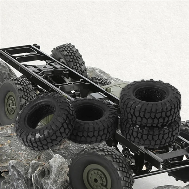 

4PCS 48mm 1.0 Soft Rubber Wheel Tires Tyre for 1/24 RC Crawler Car Axial SCX24 90081 AXI00002 Upgrade Parts