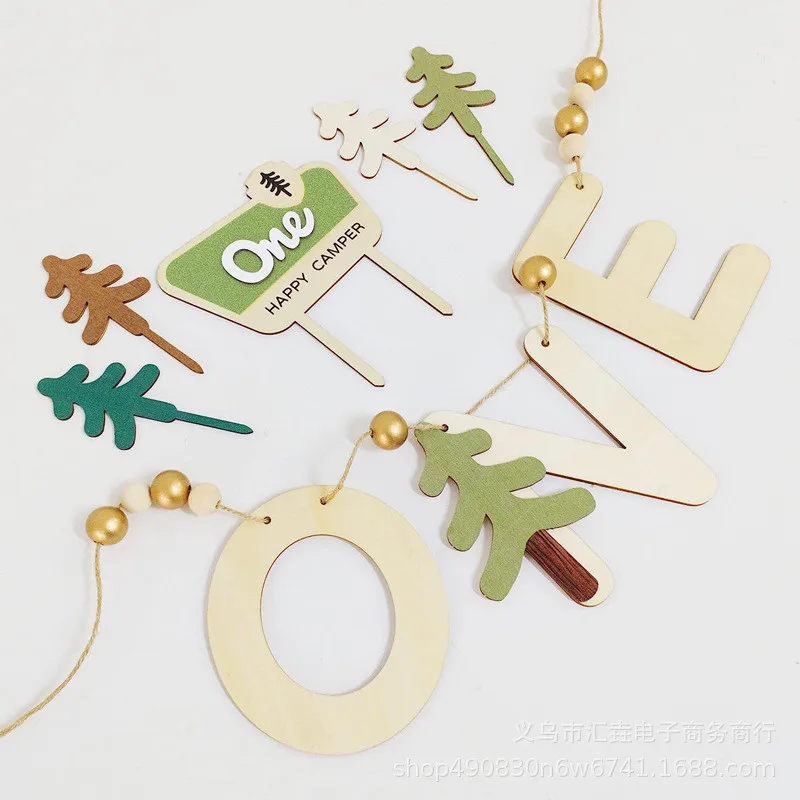 Набор для первого ребенка динозавр день рождения деревянная гирлянда дерево