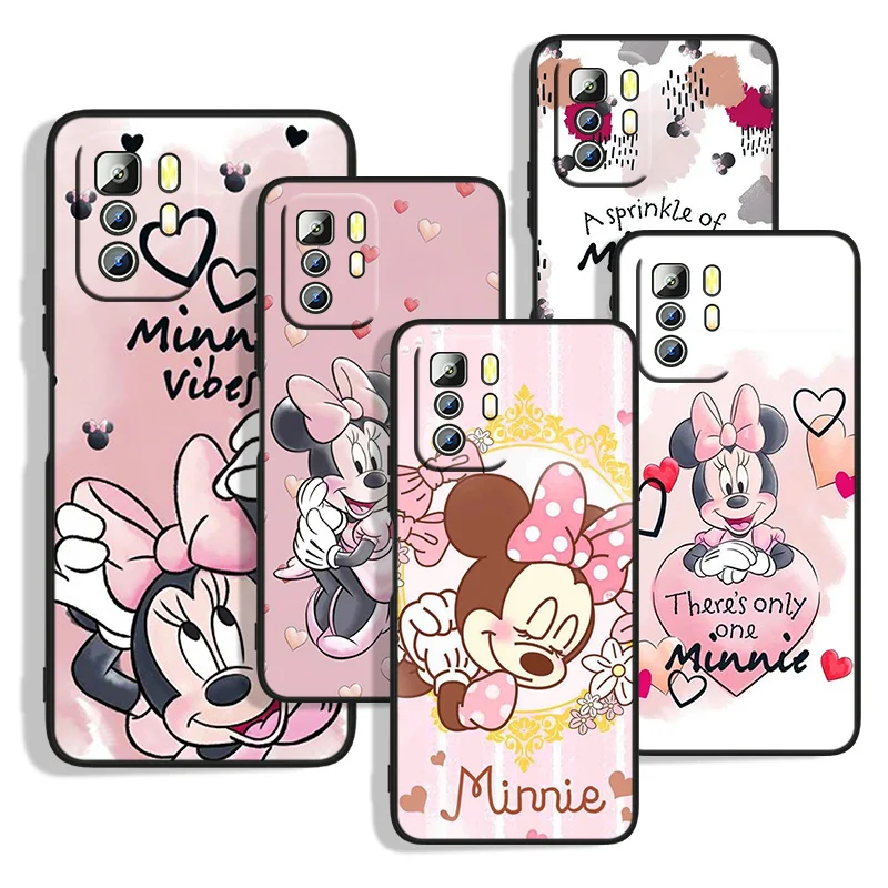 

Pink Minnie Cartoon Cute For Xiaomi Redmi Note 11S 11T 11 10S 10 9T 9S 9 8T 8 7 6 5A 5 4X Pro Black Soft Phone Case Capa
