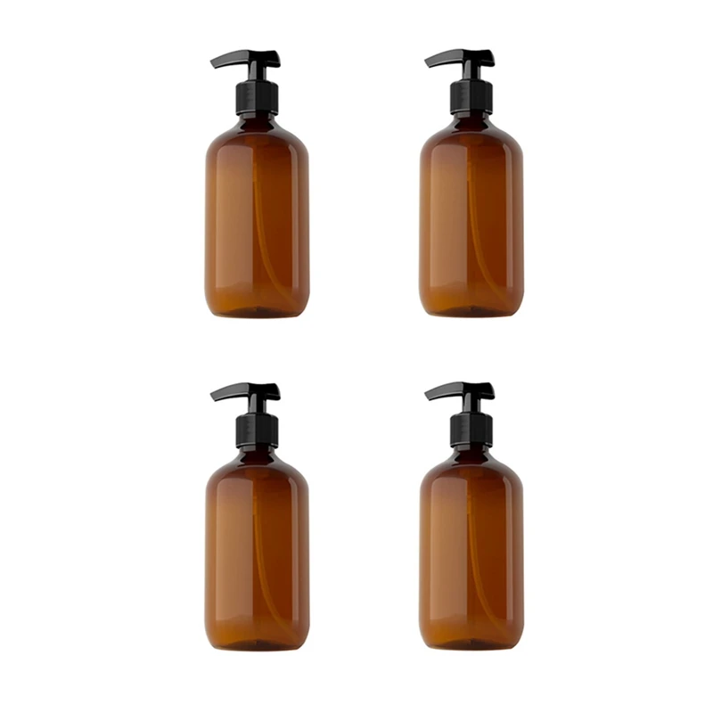 

Practical 500ML Round Shoulder Shower Gel Bottle Shampoo Packaging Bottle, PET Plastic Lotion Press Bottle