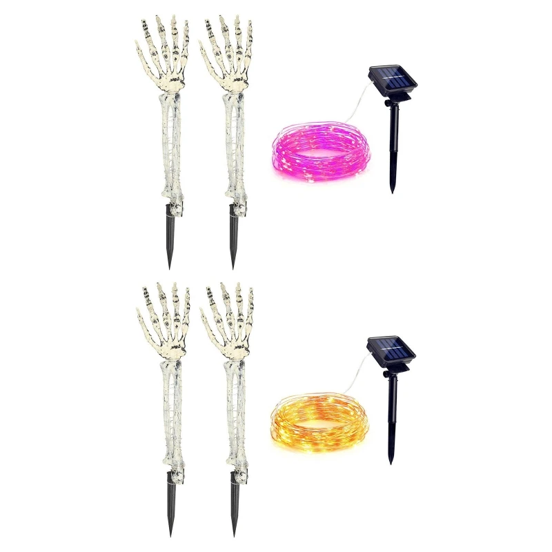 

Halloween Skull Hand Solar Stake Horror Skeleton Ghost Claw Glowing