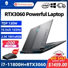Игровой ноутбук ZERO RTX3060, i7-11800H, 165 Гц, 16 дюймов, 2,5 K, 16:10, WiFi6, 2 года гарантии