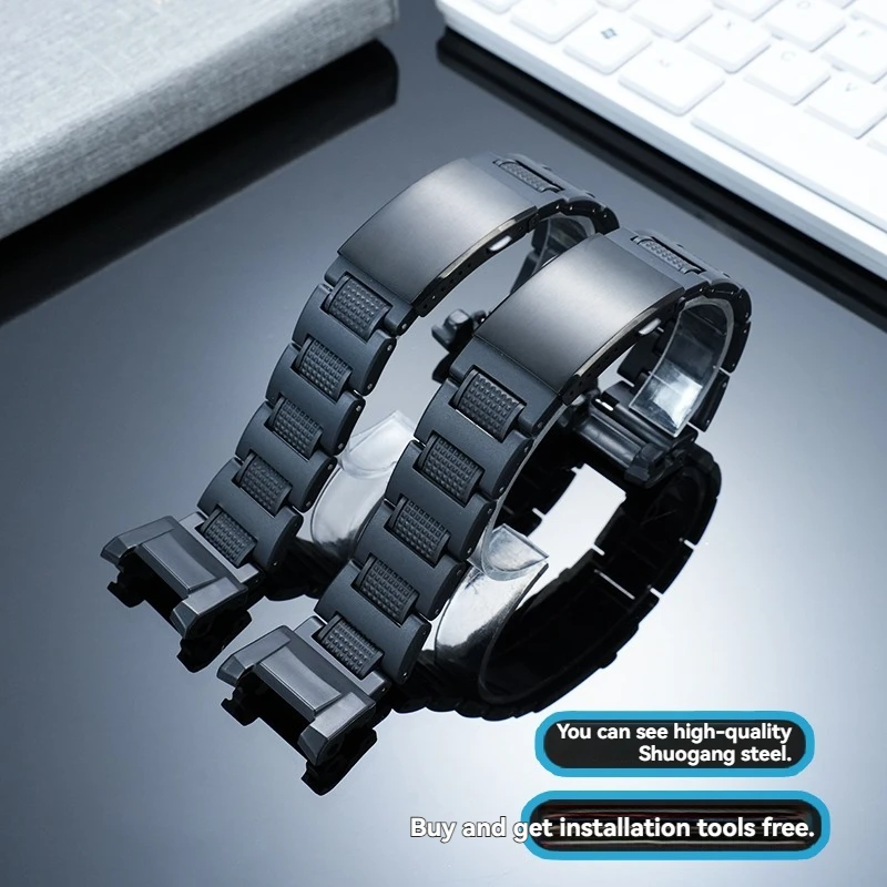 Фото Композитный стальной пластиковый ремешок для часов Casio G-SHOCK GWG-B1000 Mudmaster, легкий сменный ремешок для занятий спортом на открытом воздухе №2
