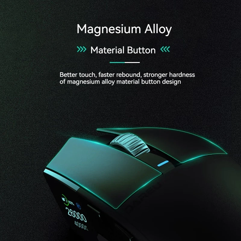 Фото Dareu A980Pro Max Большая ручная мышь с тремя режимами подключения Киберспортивная игровая мышь Star Flash Cable 8k Wireless 4k Gamer Gift PC Custom №2